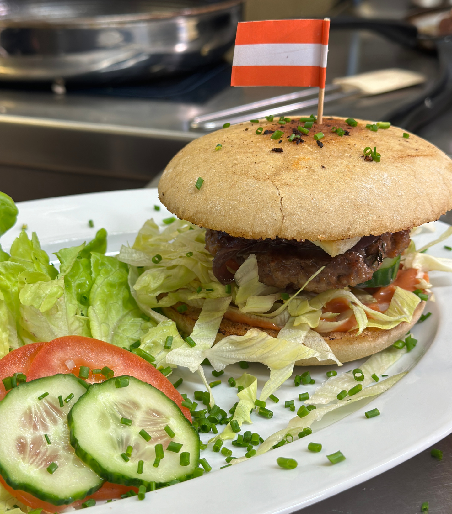 Kitzfleisch-Burger bei Salzburg schmeckt