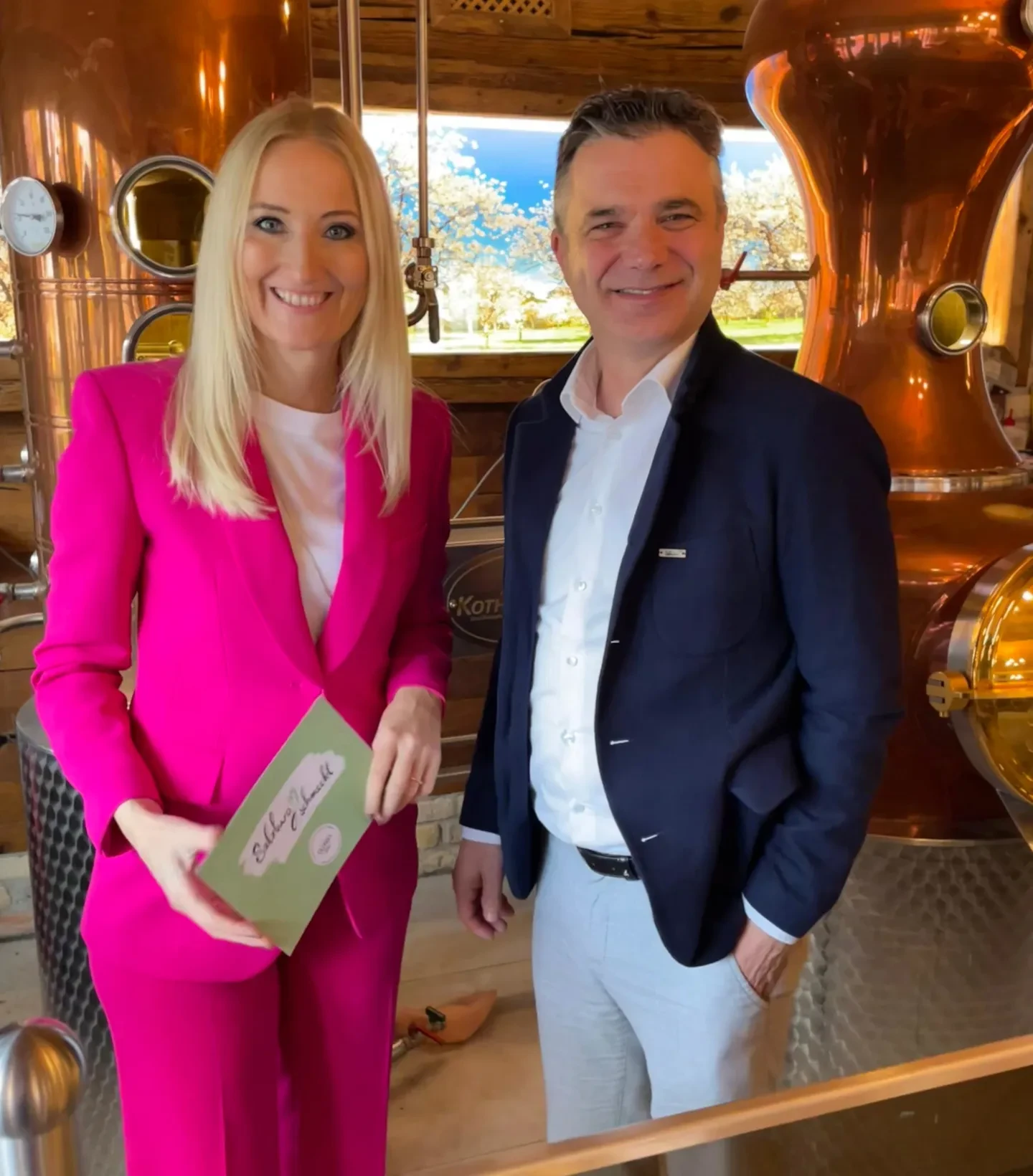 Angelika Pehab und Rupert Quehenberger bei den Salzburger Edelbrandsommeliers