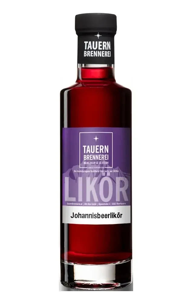 Johannisbeerlikör von Tauernbrennerei in Obertauern 